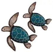 2 Sizes Wooden Sea Turtle Wall Decor Farmhouse Ocean Turtle wall art Beach