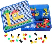 Peg Puzzle Toy for Kids, Pegboard Puzzle, 585 Pieces Colourful Pegboard Jigsaw Puzzle Block Building Game, Fine Motor Puzzle Board for Boys Girls 4 5 6 7