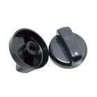 2PCS Kitchen Black Plastic Gas Stove Cooker Control Knobs DIY AccessoriePS