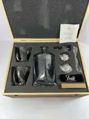 Frolk Whiskey Set Brand New Whiskey Decanter, 2 Twist Whiskey Glasses + More