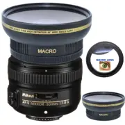 58mm ULTRA WIDE ANGLE MACRO HD 16K LENS FOR Nikon AF-S NIKKOR 50mm f/1.8G Lens