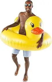 BigMouth Inc. Pool Float, Over 4' Wide, Inflatable Floatie Tube, Blow Up Swim Ring, Outdoor Summer Pool Party Water Toy, Includes Patch Repair Kit