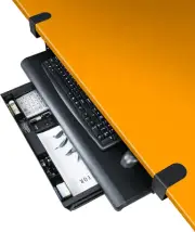 Keyboard Tray with Drawer - Clamp on under Desk Pull Out Extender Table Attachme
