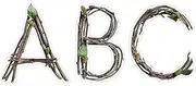 Creative Teaching Press Rustic Twigs 6" Designer Letters (8163)