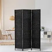 Artiss Room Divider, 3 Panel Folding Wooden Privacy Portable Screen Shelf Dividers Partition Wall Screens Home Pet Child Indoor Balcony Bedroom Furniture, Separator Water-Resistant