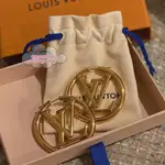 全新二手LOUIS VUITTON 路易威登LV LOUISE 圓形耳環/耳釘M64288