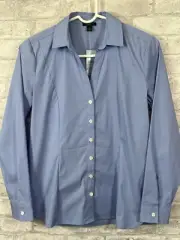 NWT Ann Taylor Long Sleeve Button Front Work Career Top Womens Size SP Petite