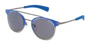 Police SPL158 OFFSIDE 6 01AQ Men's Sunglasses Blue Size 49