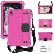 Hive SamSung Tab A7 Lite 8.7/Tab A8 Tablet Case Durable Stand Cover With Shoulder Strap-RoseBlack