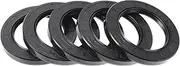 X AUTOHAUX Universal Oil Seal TC Double Lip W Steel Spring Seal Ring Rotary Shaft Seal 60x90x10mm High Pressure Nitrile Rubber Black 5 Pcs