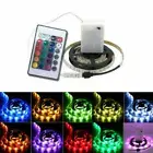 5050 RGB AA Battery Powered Flexible Waterproof LED Strip Lights Controller Lamp