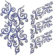 Angoily 5 Pairs Traditional Embroidered Iron Patches for Clothing Repair Durable Appliques with Hot Melt Adhesive for Formal Wear Wedding Performance Costumes Sophisticated Design