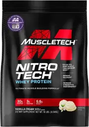 Muscletech, Nitro Tech, Whey Protein, Vanilla Cream, 10 lbs (4.54 kg)