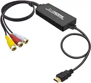 RCA to HDMI Converter, Tackston 1080P RCA Composite AV to HDMI Video Converter Cable Compatible with Wii NES N64 PS2 Xbox 360 Sega Genesis VHS VCR DVD Players to Modern TV