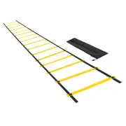 Agility Ladder 16 Rung 8m/26ft Soccer Speed Training Equipment, Black Yellow
