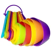 Multi-Color Measuring Cups & Spoon Handle Baking Kitchen set 12 Pieces Plastic