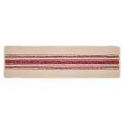 New Primitive Farmhouse CHRISTMAS RED STRIPE BURLAP Table Runner 72"