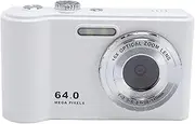 4K Digital Camera for Photography, 64MP Vlogging Camera for YouTube with 2.8 Inch Screen, Support Fill Light, 16X Digital Zoom Compact Travel Student Teens (White)