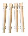 Farmhouse kitchen Table Legs- Turned Wooden Legs. Country Thick round legs