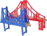 HAWILLOSCH 2pcs DIY Train Track Bridge Model Railway Bridge Toy for Creative Play Lightweight and Easy to Install for Enhancing Train Scenarios