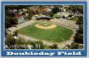 Postcard Cooperstown NY New York Doubleday Baseball Field Stadium MLB Hall Fame