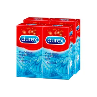 【Durex杜蕾斯】 薄型裝保險套12入x4盒（共48入）