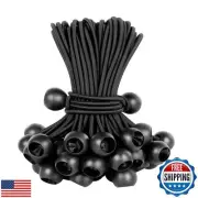 Ball Bungee Cords 6 Inch Bungee Cord with Balls, 50 PCS Heavy Duty Bungie Cor