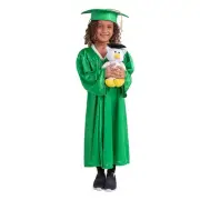 Green Elementary Graduation Robe & Stuffed Animal Kit, Apparel Accessories, Appa