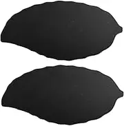 2 Pcs Leaf Sushi Plate, Slate Cheese Boards, Charcuterie Tray with Natural Edge, Black Stone Rock Style Sushi Plates for Kitchen Dining Party, Fruit, Appetizers Dried, Fruits, Sushi, Bread