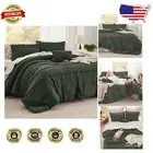 Soft Olive Green King Size Comforter with Decorative Pillow for Modern Bedrooms