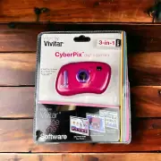 VIVITAR HOT PINK VSTYLE CYBERPIX 3-IN-1 DIGITAL CAMERA W/ IMAGE ZONE SOFTWARE