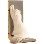 FUKUMARU Cat Scratcher, 68 cm L Shape Cat Scratch Pad Wall Mounted, Cat Scratching Cardboard with Ball Toy for Indoor Cats, Large Size