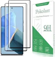 [Pokolan] 2 Pack Screen Protector for Google Pixel 6 Pro Tempered Glass, HD Transparent, 3D Curved Full Coverage, 9H Hardness, Anti Scratch, Touch Sensitive