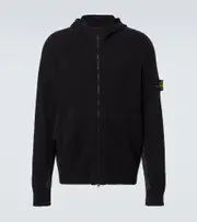 [Stone Island] Stone Island Compass cotton-blend hoodie AU 90 black