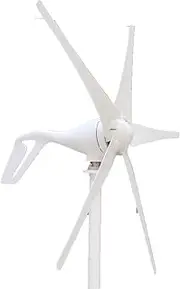 XIMULIZI Wind Turbine Generator Kit 3000W with 5 Blade Vertical Axis Wind Generator Kit with Controller for Marine Home Garden Boat Marine Street Lighting System,24v