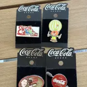 4 RARE Coca Cola Coke Brand Lapel Pins