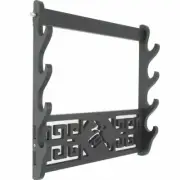 Wall Mount Samurai Sword Holder Stand Katana Wakizashi Saber Rack Word 武 4 Tier