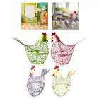 Chicken Wire Egg Basket Farmhouse Small Food Storage Organizer Chicken Shape
