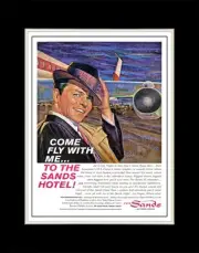 1961 Come Fly with Me to the Sands Hotel the Sands Las Vegas Nevada - 11x14 Mat