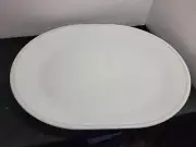 Corelle white Platter with light green stripe