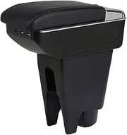 Auto Armrest Box for Peugeot 107 for Citroen C1 Armrest Box Central Store Content Box Car-Styling Decoration with Cup Holder USB(Black,C)