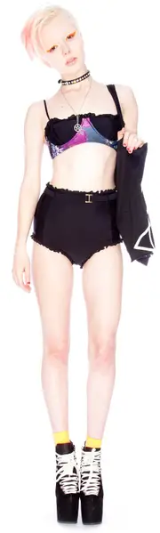 [One Teaspoon] Night Daisy High Waist Underwire Bikini