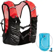 Running Hydration Vest 1L Reflective Hydration Backpack Lightweight Running Water Vest with Adjustable Chest Straps Breathable Pack with Pockets for Marathon Hiking Cycling