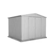 Absco Sheds 3.0 x 2.92 x 2.3m Zincalume Highlander Double Door Garden Shed