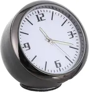 ULTECHNOVO Car Clock Led Clock Portable Mini Dashboard Clock Charger Analog Clock Mechanism Car Stick on Clock Small Clock Holder Clock for Car Electric Car Dashboard Accessories White