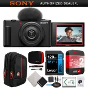 Sony ZV-1F Vlog Camera 4K Content Creator Black + Extended Warranty Kit Bundle