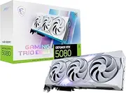 MSI Gaming RTX 5080 16G Gaming Trio OC White Graphics Card (16GB GDDR7, 256-bit, Extreme Clock TBD MHz, DisplayPort x 3 2.1a, HDMI 2.1b, NVIDIA Blackwell Architecture)