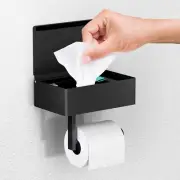 Toilet Paper Holder,Wipe Holder for Bathroom Flushable Wipes Dispenser Toilet