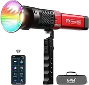 GVM PD60C RGB Video Light, 60W COB Photography Lighting, Portable Studio Light for Photographers, IP65 Water Resistant Handheld Spotlight with Bluetooth Control, 2700-6800K, 34200lux/0.5m
