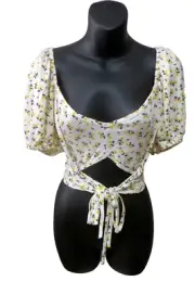TOP in VINTAGE Style ~ BOOHOO ~ Peasant/Stretch TOP ~ Sz 16 ~ NWT ~ REDUCED A